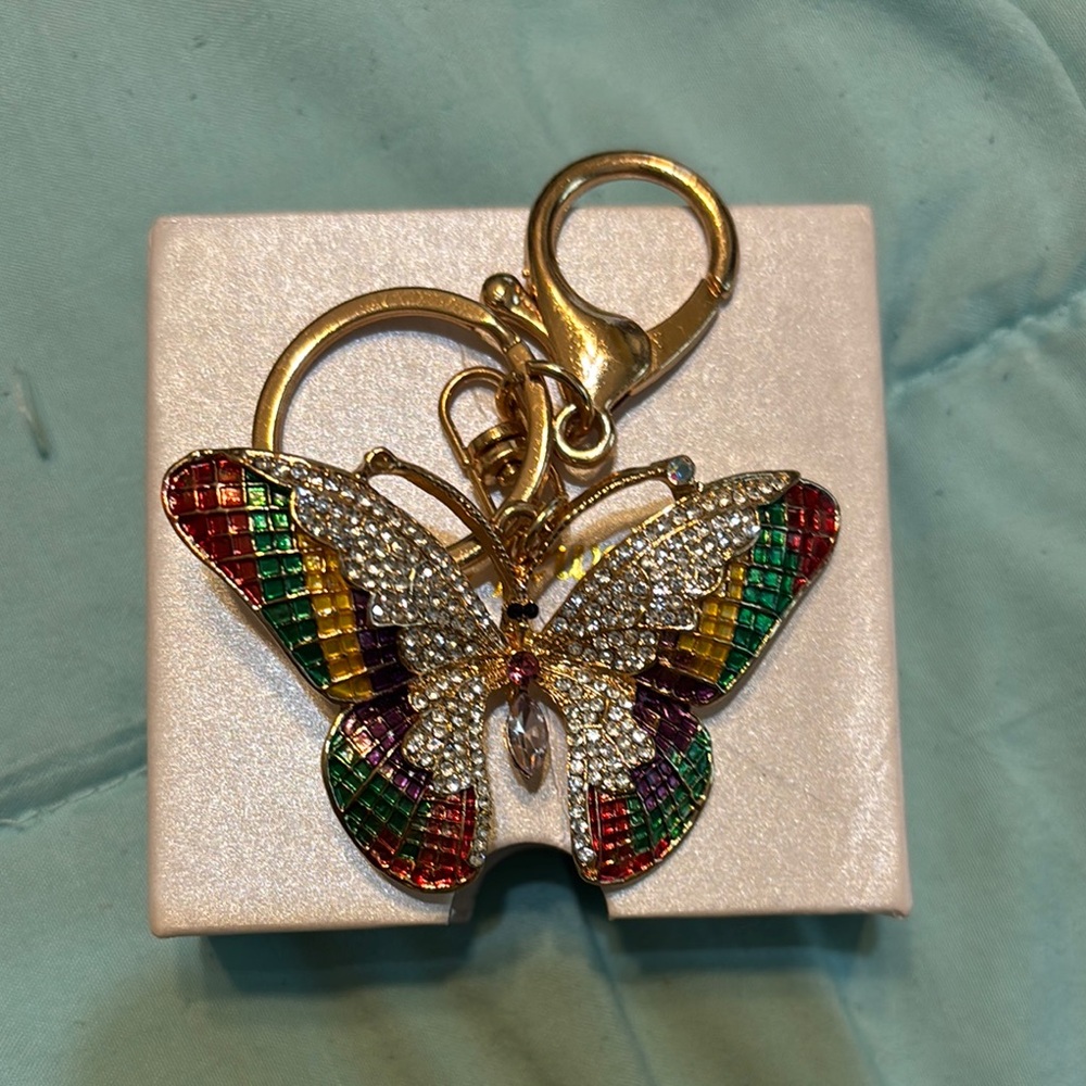 Source Unknown Multicolor Butterfly Key Holder - image 1